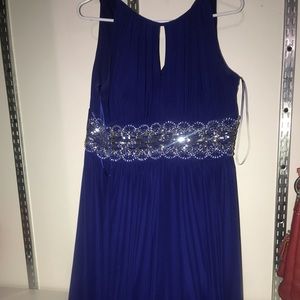 Long blue dress for women